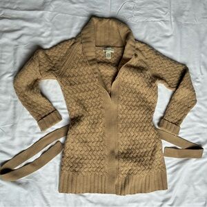 Banana Republic Textured Tan Cardigan